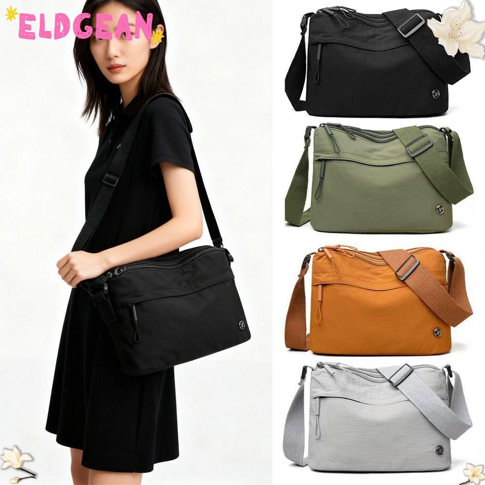 เอลดีน กระเป๋าสะพายข้างแบบมีซิปปิด ทำจากไนลอน มีสายสะพายที่สามารถปรับได้ เหมาะสำหรับใช้ในชีวิตประจำวันของคุณ