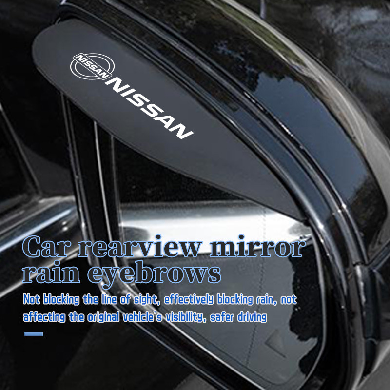 2pcs กระจกมองหลังรถยนต์ Rain Shield Rain Eyebrow Rain Cover Universal ด้านหลังกระจกมองข้าง Rain Eyeb
