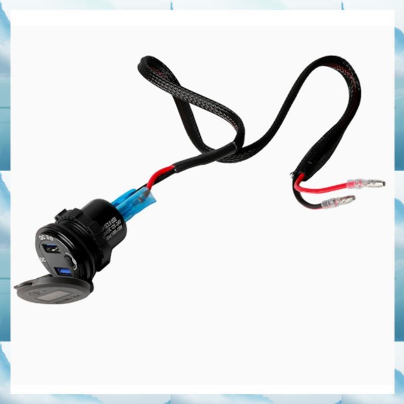 [WSB] เครื่องชาร์จ USB รถจักรยานยนต์ QC3.0 ซ็อกเก็ต USB คู่ 12V-24V สําหรับ NX500 NX400 CB500X CB400