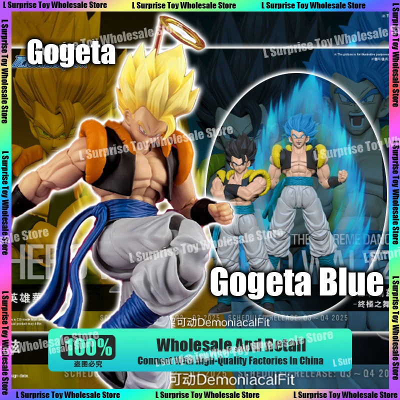 ใหม่ Demoniacal Fit Dragon Ball Z Shf Super Saiyan พระเจ้า Gogeta 3.0 Blue Gogeta Action Figure ตุ๊ก