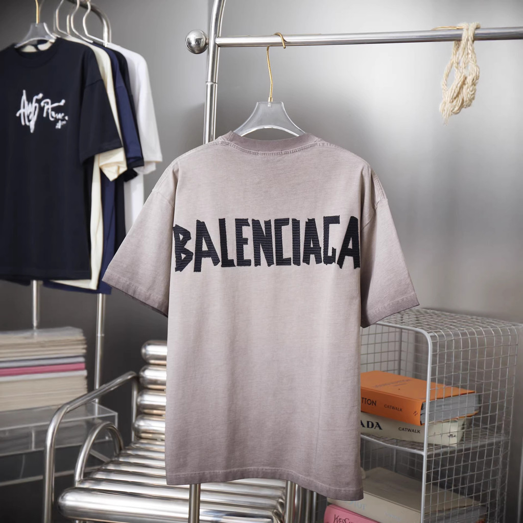 O9ON #BGA# Summer New Letter Towel Embroidered Short Sleeve T T-shirt for Men and Women