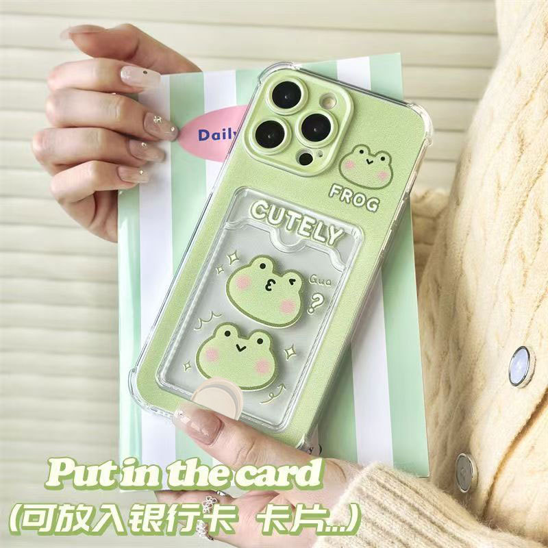 KB| เคสสำหรับ Samsung Galaxy J7 Prime S20 S21 S22 S23 S24 FE S25 S26 Plus Ultra S21+ S22+ S23+ S24+ S25+ S26+ สีเขียวการ์ดกบน่ารัก ที่วางโทรศัพท์แบบนิ่ม ราคา ถูกที่สุด ดีลบีเคเค แกลเลอรีภาพที่ 4