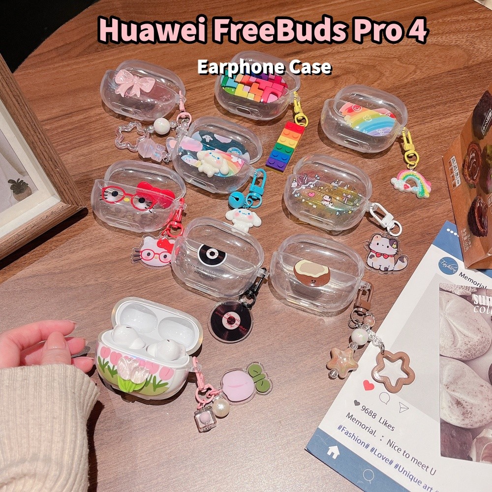 Trend FrontFor Huawei FreeBuds Pro 4 Case Casing Soft Silicone Trend Cartoon Headphone Case Cover