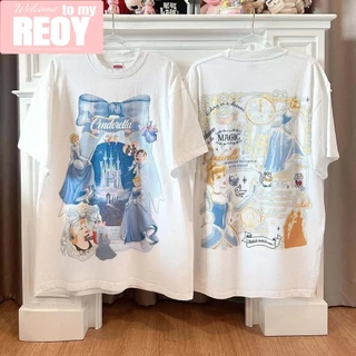 disney เสื้อยึด ผ้าเทคโนโลยี Sorona จากอเมริกา พิมพ์ลาย ariel เสื้อยืด oversize เหมาะ ผู้หญิง และ ผู้ชาย #63