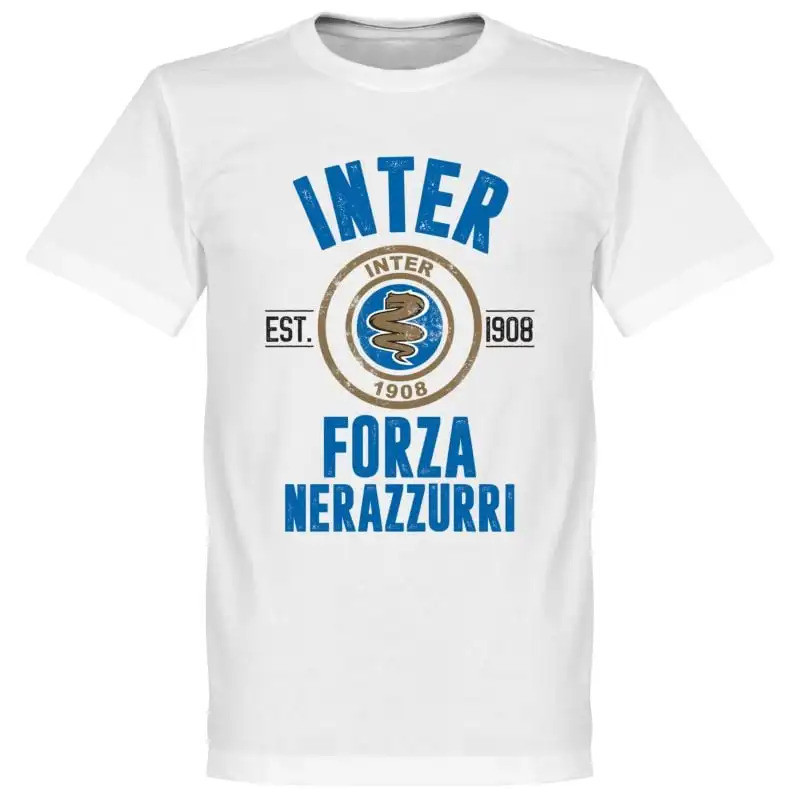 Inter Established T-Shirt - White 2026   Hot Men's T-shirt Pure Cotton T-shirt Street Y2K Fashion Sp