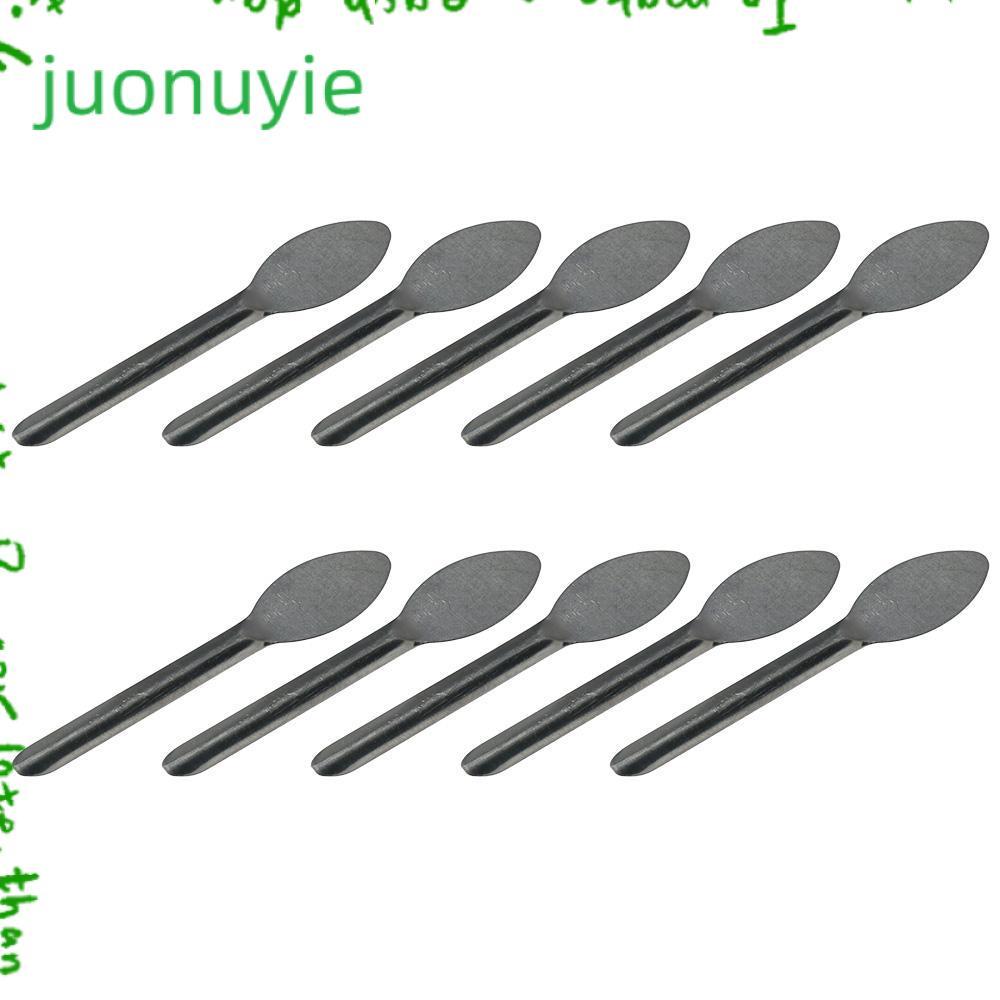 Juonuyie 10 ชิ้นช้อนยา, Micro ช้อนผงสแตนเลสขนาดเล็ก, เครื่องมือผง 7 ซม. ช้อนตัวอย่างเงินอุปกรณ์ห้องปฏิบัติการ