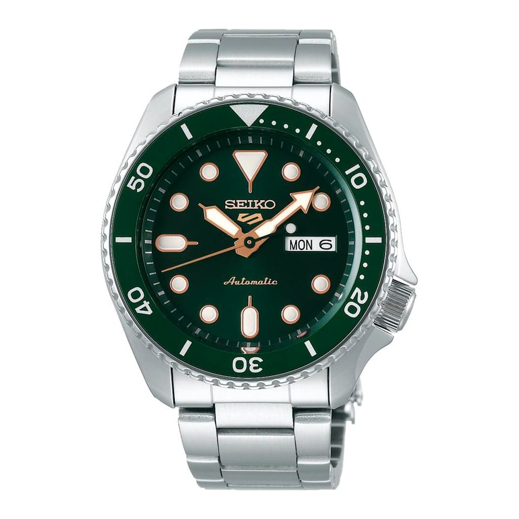[Seiko] SEIKO 5 Sports Automatic (Manual Wind) Watch, Overseas Model, Green SRPD63K1 for Men [Import