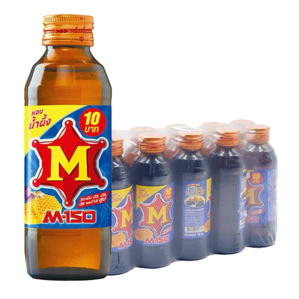 M-150 เอ็มร้อย เครื่องดื่มชูกำลัง กลิ่นน้ำผึ้ง 150มล. (10ขวด) ส่งด่วน