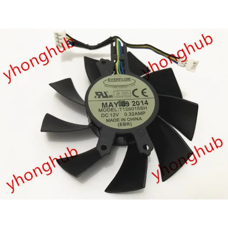Everflow T128015SH พัดลมระบายความร้อนเซิร์ฟเวอร์ DC 12V 0.32AMP 75X75mm