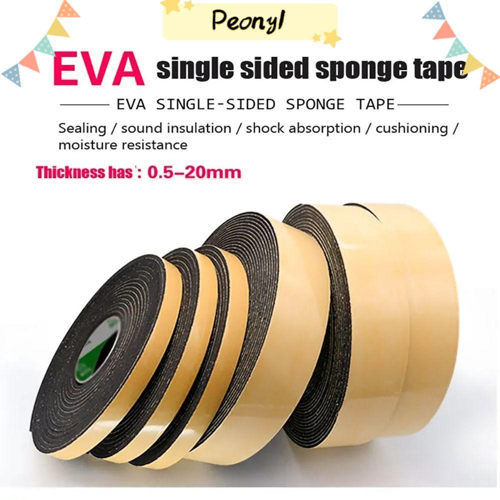 PEONY 10M เทปฟองน้ําโฟมด้านเดียว Strong Adhesion หนา 1-5 มม. EVA