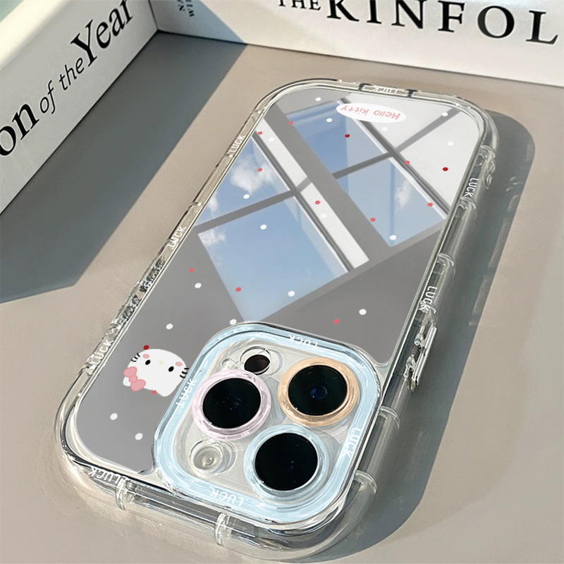 เคสโทรศัพท์มือถือ และกระจกแต่งหน้า หรูหรา [เคสไอโฟน] สําหรับ IPhone 17 11 15 13 12 14 Pro Max 7Plus XR X XS Max