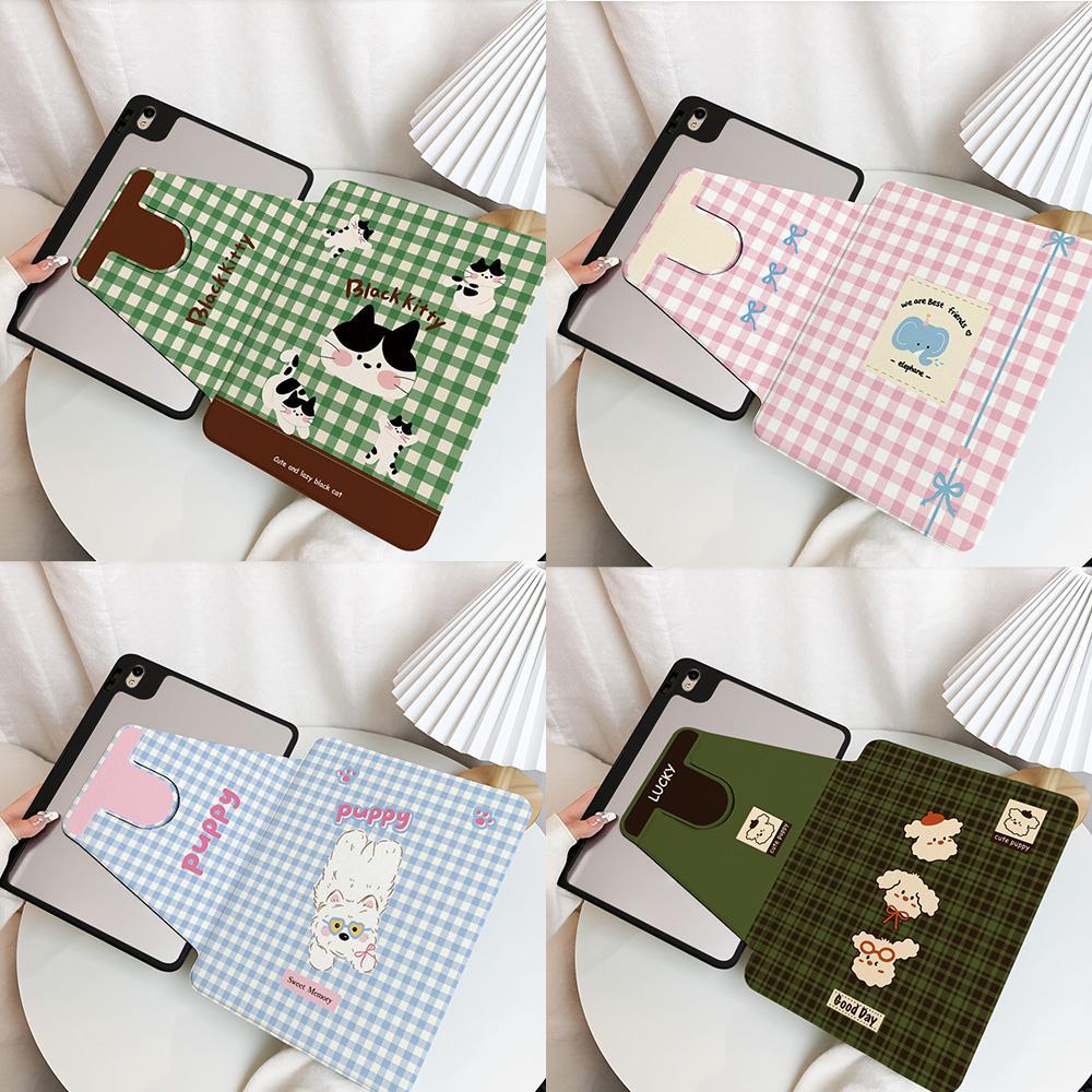 Summer เคสหมุนได้ 360 องศา สำหรับ iPad 11th/10th Gen พร้อมช่องใส่ปากกา เคสกันกระแทกสำหรับ Mini 4 5 6 7 พร้อมขาตั้ง