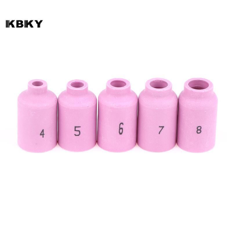 KBKY 42 มม.54N14 54N15 54N16 54N17 54N18 Alumina เซรามิคหัวฉีดสําหรับ TIG WP17 18 26 เชื่อมไฟฉายอุปก