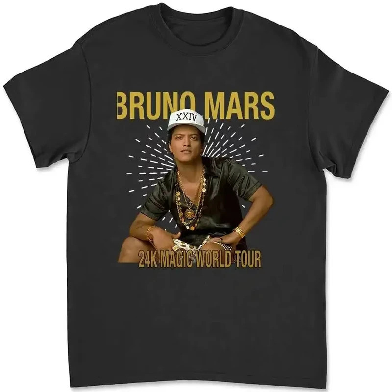 เสื้อยืดที่ระลึก Bruno Mars 2017 "24K Magic World Tour"