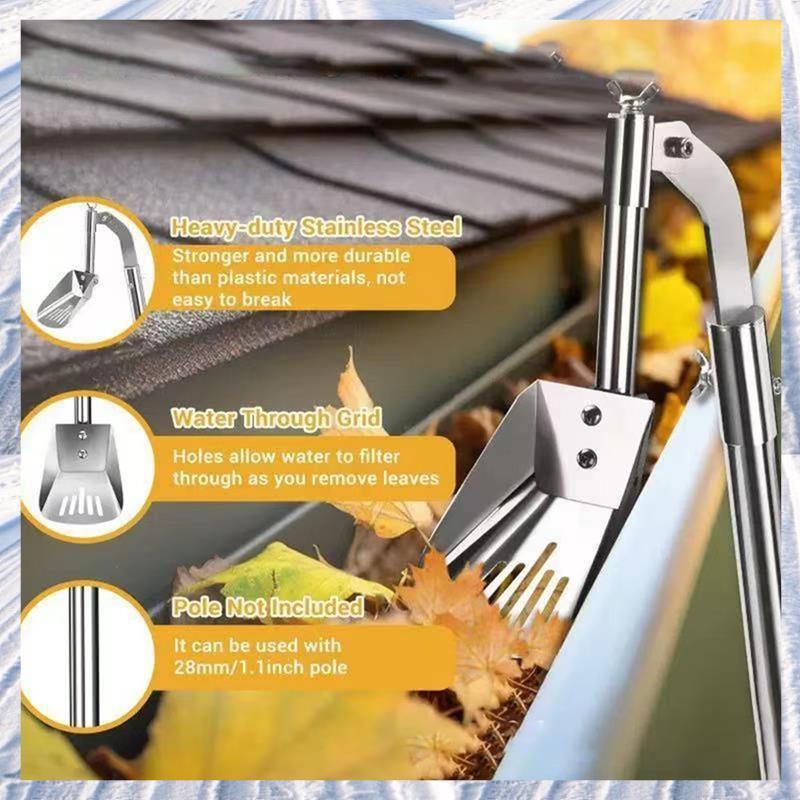Gutter Scoop Leaf ช้อนทําความสะอาดหลังคาแบบพกพา Gutter เครื่องมือ Gutter ทําความสะอาดพลั่ว