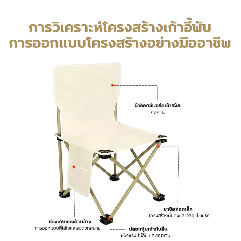 เก้าอี้แคมป์ปิ้งพับได้ เก้าอี้สนามพกพา Camping Chair thumbnail 8