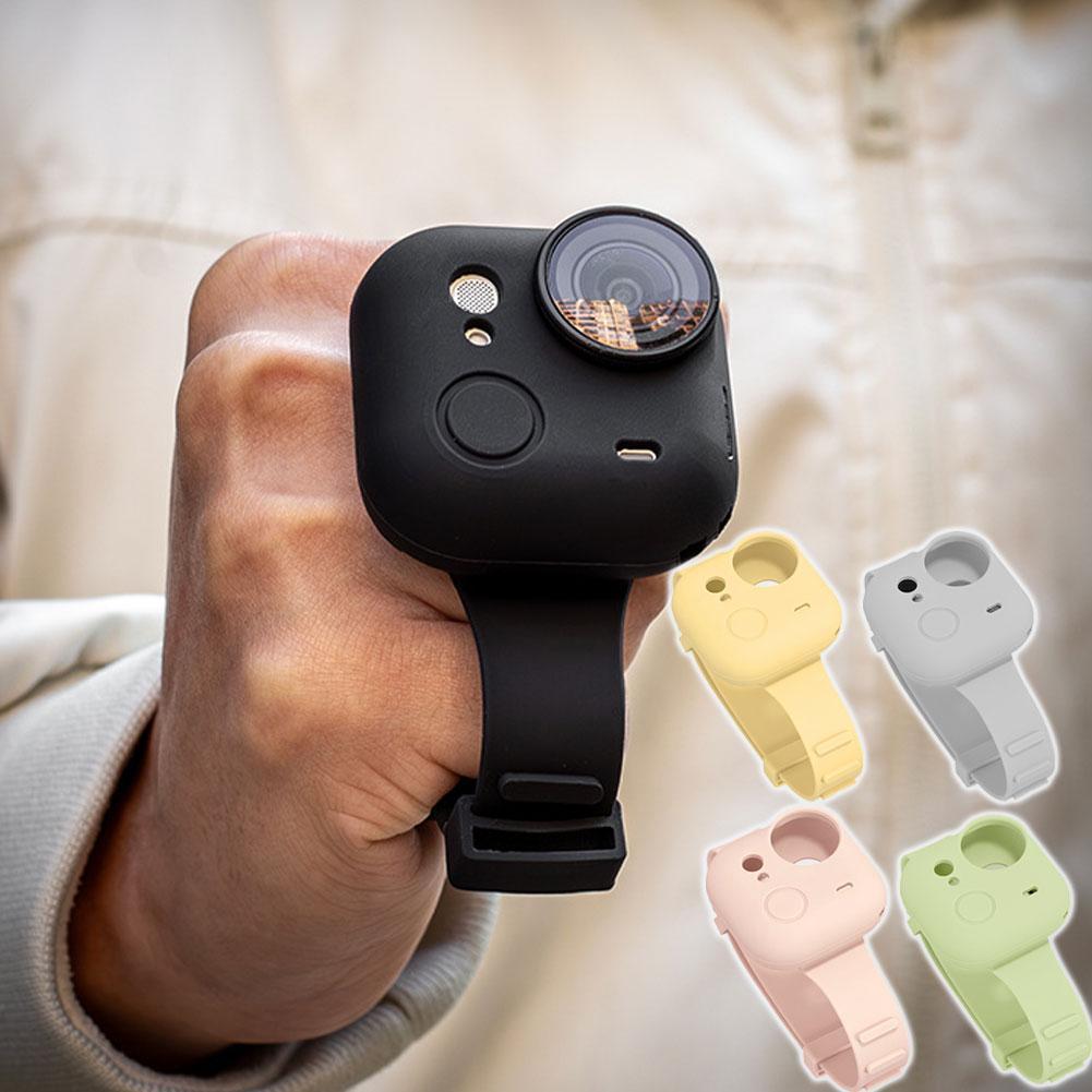 Insta360 Go Ultra เคสซิลิโคนสําหรับกล้องแอคชั่นพร้อมสายรัดและสายรัดข้อมือ R0c5