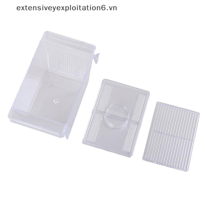 Exten Aquarium Fish Tank Guppy Double Breeding Breeder Rearing Trap Box Hatchery .
