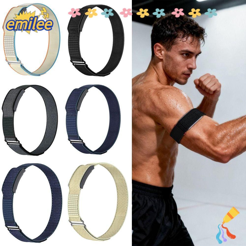 EMILEE Fitness Tracker Arm Band, Loop Design Breathable Sport Band Bicep Band, ไนลอนปรับสายสําหรับ A