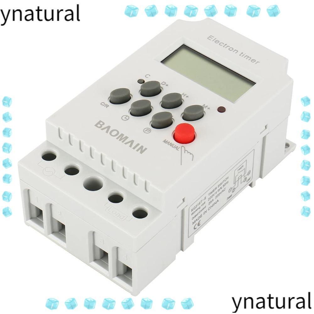 YNATURAL Timer Switch, LED 110V Digital Timer, Portable 50/60Hz 12V Display Relay อุปกรณ์ไฟฟ้า Timer