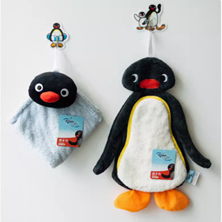 KKV Daigou Penguin pingu ผ้าเช็ดมือ Square Plush ดูดซับผ้าเช…