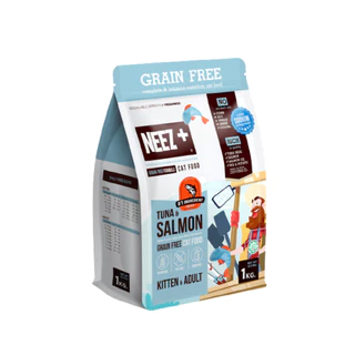 NEEZ+ Grain Free นีซพลัส อาหารเม็ดแมว สูตรไม่มีธัญพืช เม็ดกินง่าย ถุงซีลแน่น เม็ดแมว ขนาด 1 kg
