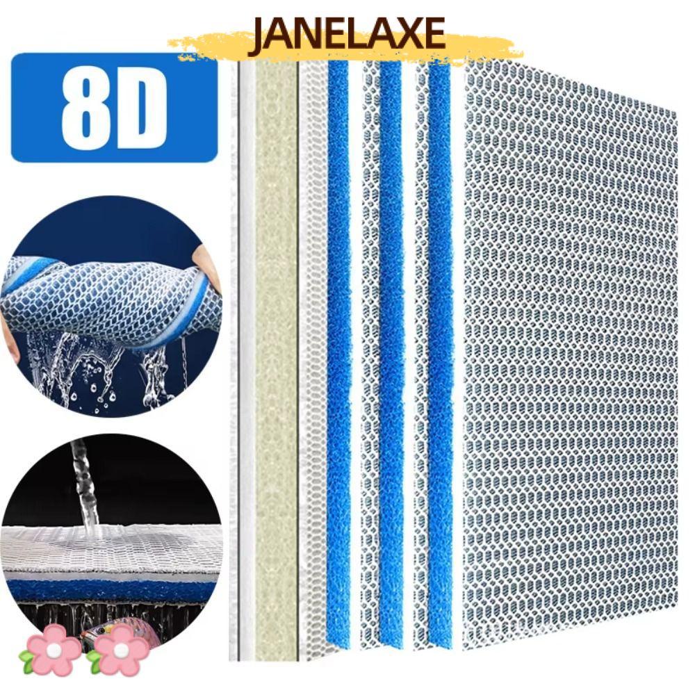 JANELAXE932JN 1 ชิ้น Aquarium Filter ฟองน้ํา, High-Density 8 ชั้นกรองชีวเคมี,ทนทาน 8D ผ้าฝ้ายฟองน้ํา