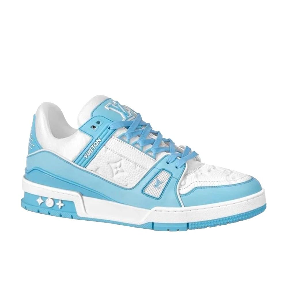 Louis Vuitton LV Trainer Sneaker Bleu Ciel Unused