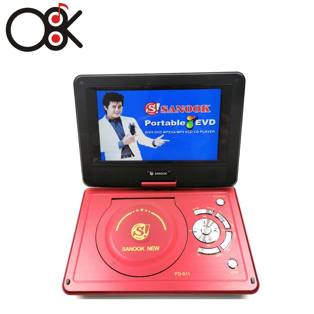 O8K-911 แบบพกพามือถือพลิก DVD เครื่องเล่น DVD DVD Video Player Factory