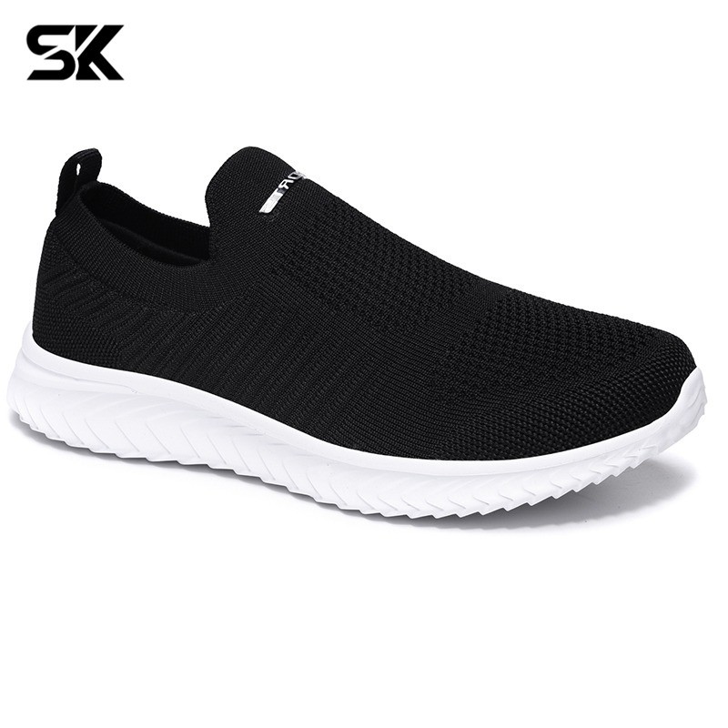 Sketchers ผู้หญิงลื่นบนรองเท้าเดิน Go Walk ผู้ชาย Travel Tahiti Sunset คู่รองเท้า EVA Shock-Absorbin