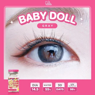 คอนแทคเลนส์[บิ๊กอาย] Baby Doll Brown / Gray (Kitty Kawaii) ☁️ มี อย.ไทย