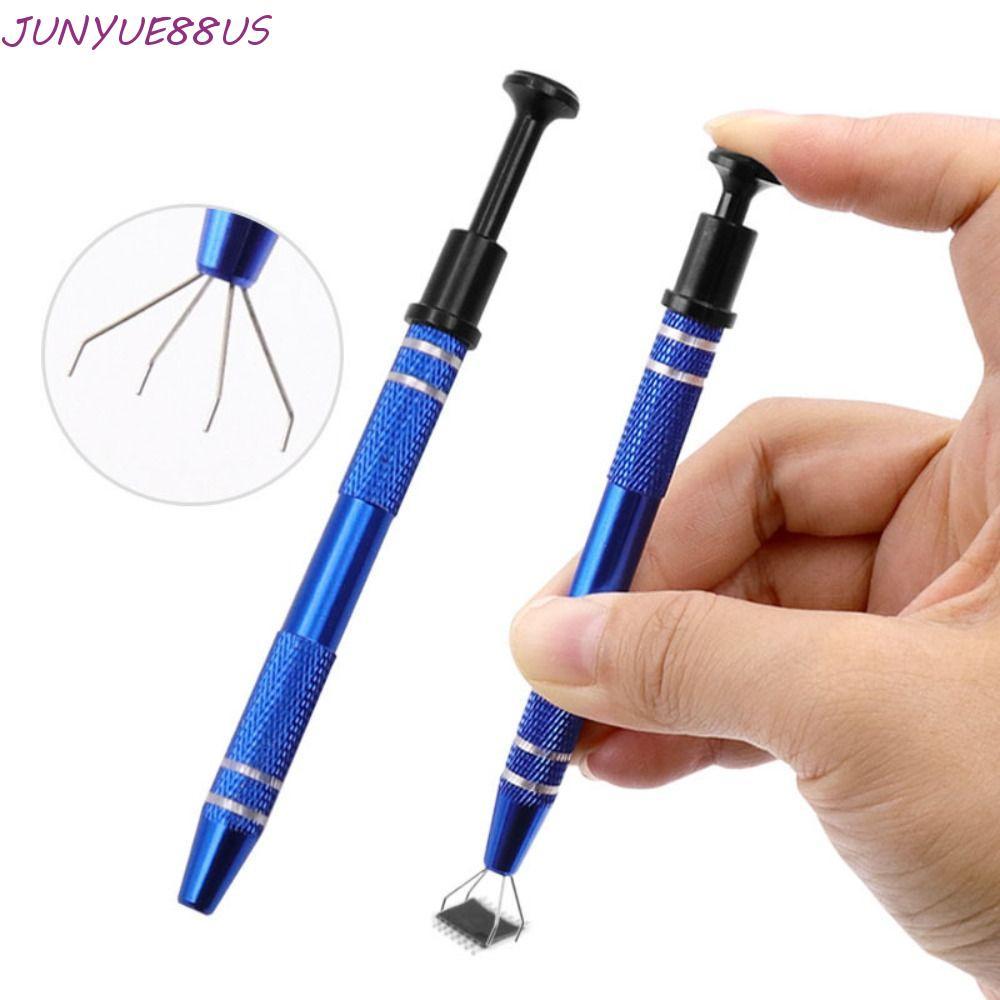 JUNYUE88US คลิปสี่กรงเล็บ, อุปกรณ์จับเรียวสแตนเลส Pick-up, เครื่องมือซ่อมโทรศัพท์แบบพกพากันลื่นทนทาน