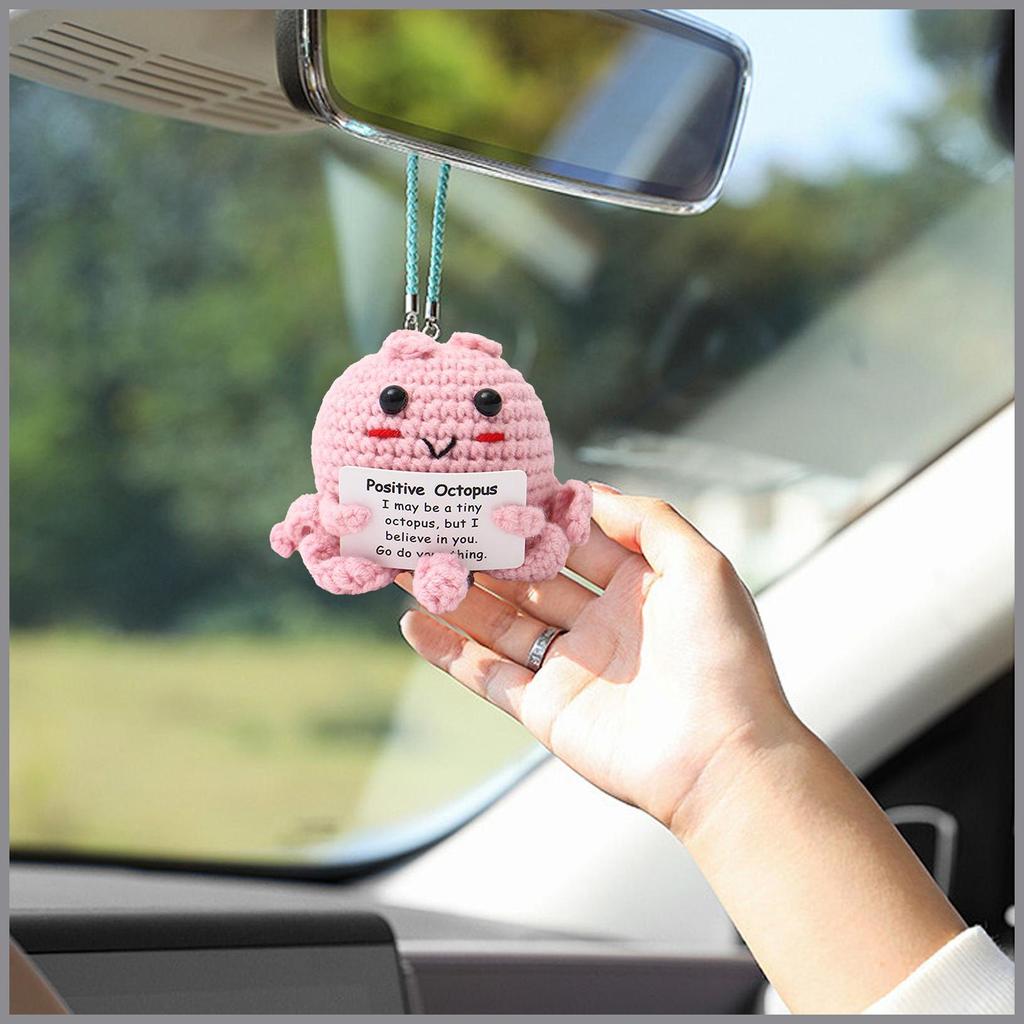Positive Octopus Positive Crochet Octopus พร้อม Encouragement Card ตุ๊กตาสร้างแรงบันดาลใจสําหรับผู้ห