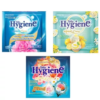 ( 4 แพ็ค 96 ซอง) ไฮยีน ปรับผ้านุ่ม Hygiene Expert Care น้ำยาปรับผ้านุ่มสูตรเข้มข้น 24 ซอง ขนาด 20มล.