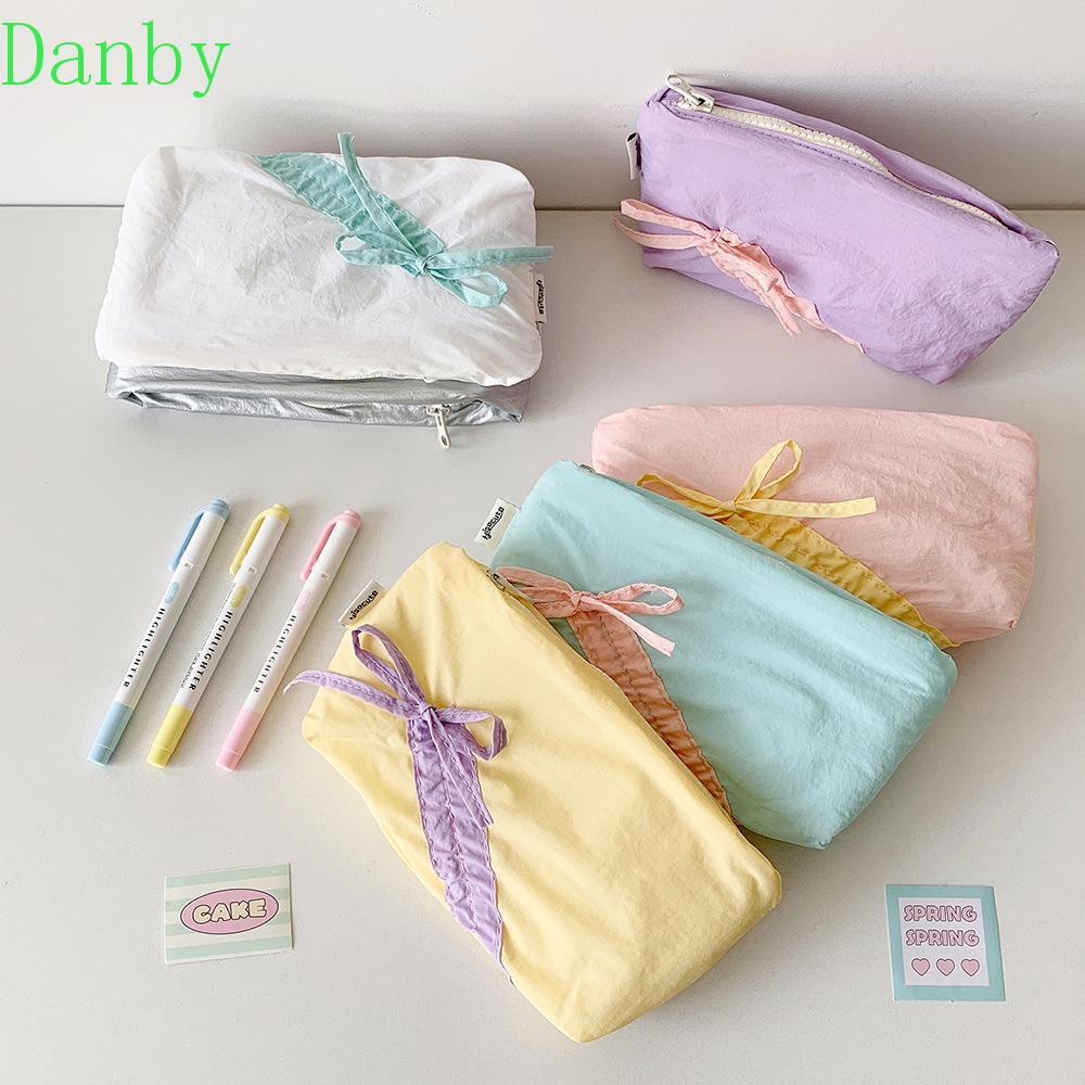 DIANIP กล่องดินสอเกาหลี, ปากกาเครื่องสําอางความจุขนาดใหญ่ Y2K Bow กระเป๋าเครื่องเขียน, น่ารักความงาม