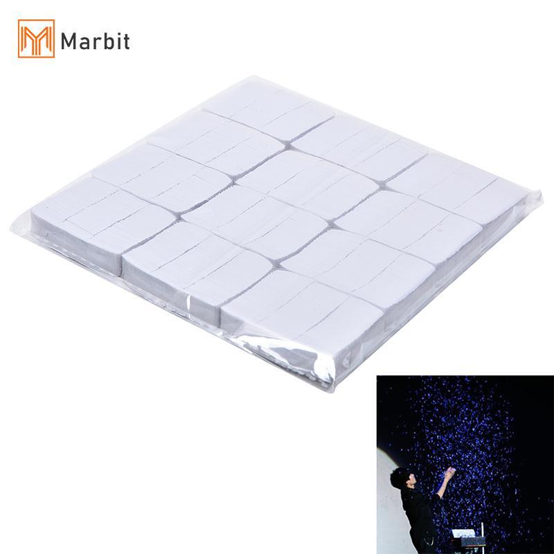 Marbit 12 ชิ้น/เซ็ตเกล็ดหิมะสีขาว Snowstorm กระดาษหิมะ Magician Tris Props null