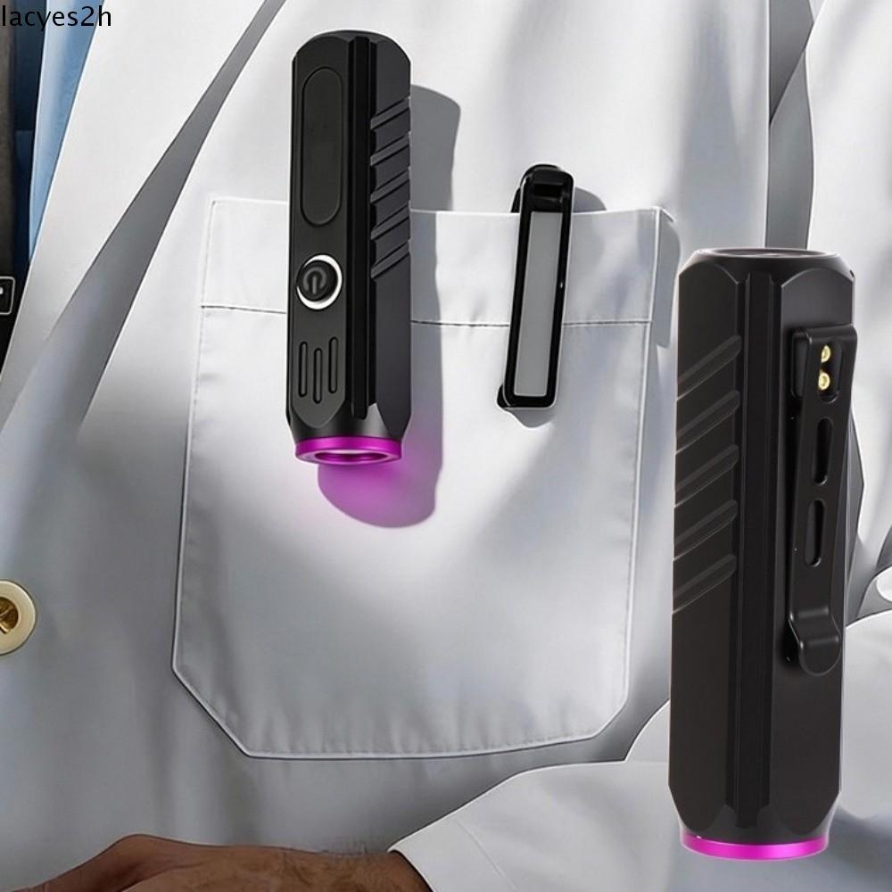 LAYES มินิแสงสีม่วง ไฟฉาย UV ส่องสว่าง พกพาสะดวก ใช้น้ำหนักเบา สำหรับเช็กของแท้และวัดค่าเครื่องประดั