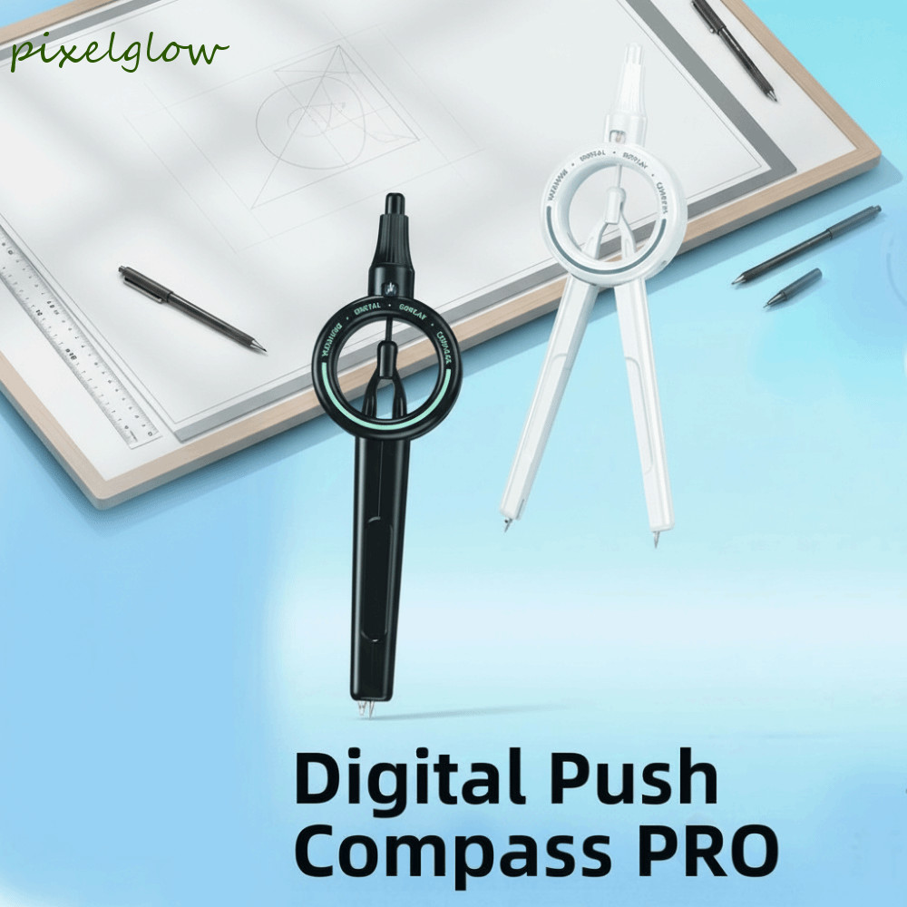 พิกเซลLOW Digital Display Compass, Precision Digital Radius Display Circle Drawing Gauge, Press Type