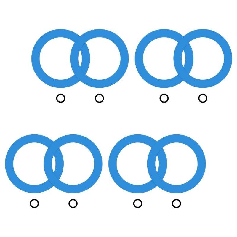 HL 8lots ซิลิโคนยาง O-Rings ซีลปะเก็นเครื่องซักผ้าทนอุณหภูมิสูง