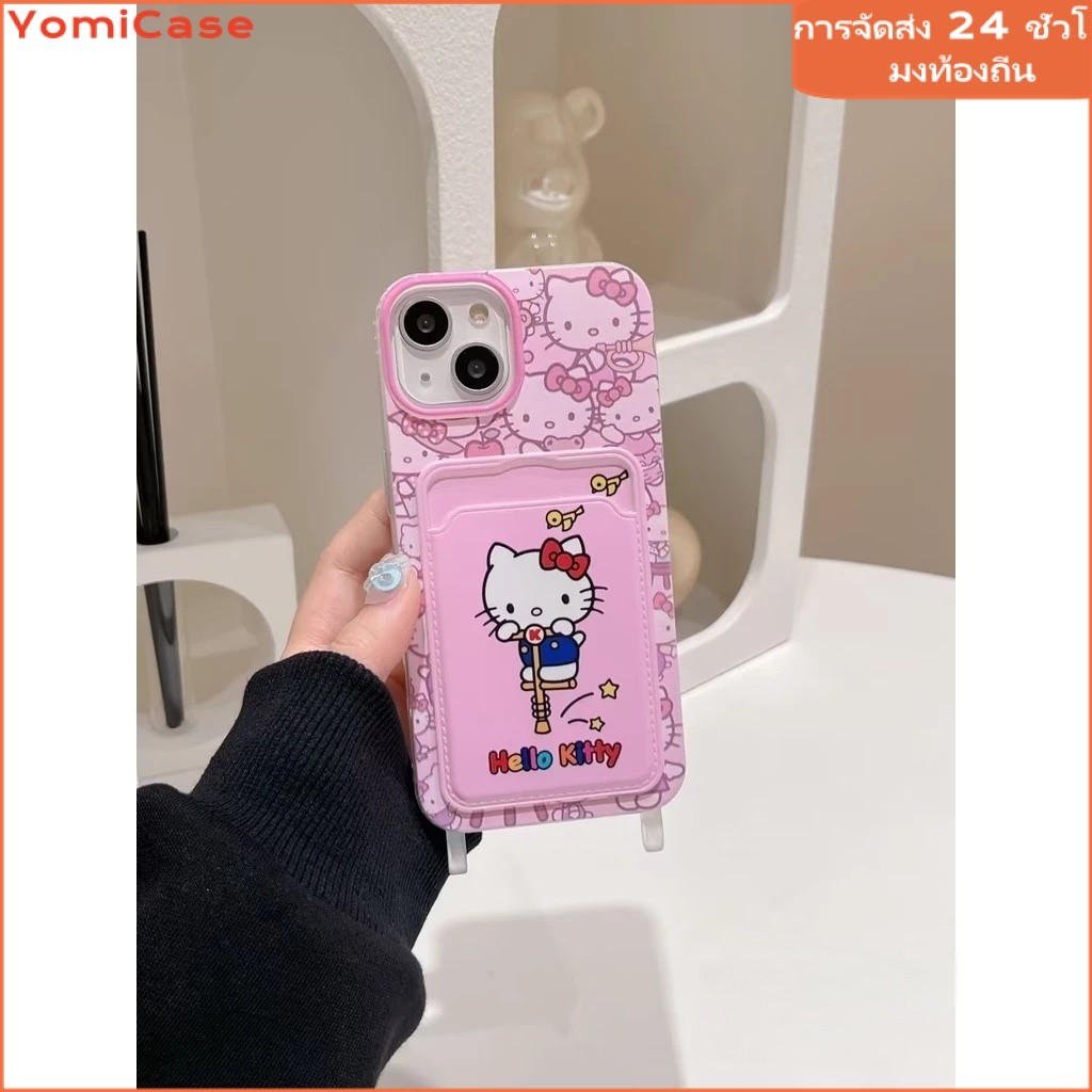 YOMIการ์ตูนน่ารักแฟชั่นหวานสวัสดีคิตตี้นุ่ม เคส iPhone 16 รูปที่ 6
