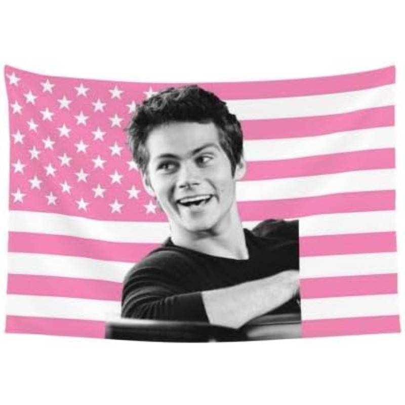 Tapestry Dylan OBrien American Flag Wall art แบนเนอร์ Tapestries 60x40 นิ้ว