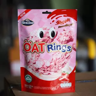 ใหม่! โอ๊ตริง Oat Rings Nezline ขนาด 60 กรัม (1 ห่อมี 10-12 ชิ้น) 3 รสชาติให้เลือก มีฮาลาล ช็อกโกแลต สตรอว์เบอร์รี่