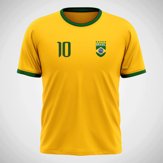 Camiseta Unissex Seleção Brasileira Lançamento Camiseta 100% Algodão Solta Plus Size Camiseta - Polar.Clothing.Store