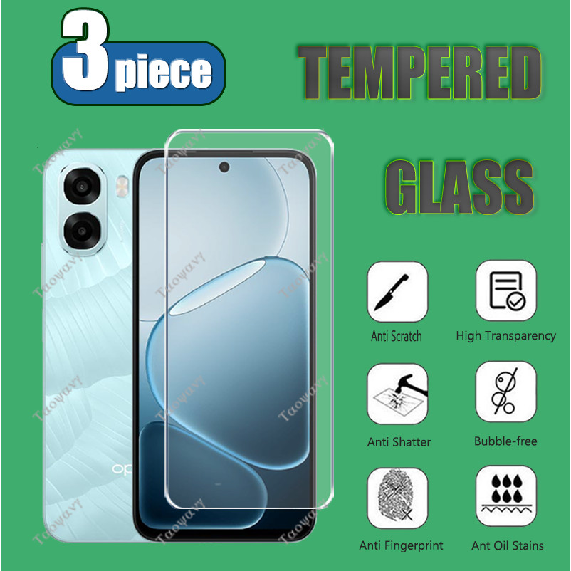 3PCS สําหรับ OPPO A6t กระจกนิรภัย OPPO A6X กระจกนิรภัย OPPO A3X A3 OPPO A5i A5x A5 ป้องกันหน้าจอฟิล์