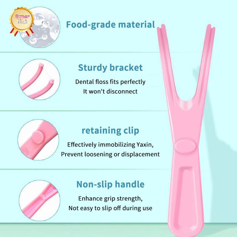 SuperNail 10m Floss พร้อมผู้ถือกล่องเก็บทําความสะอาดฟัน Pis Reusable เปลี่ยน Handle Sti เครื่องมือ T