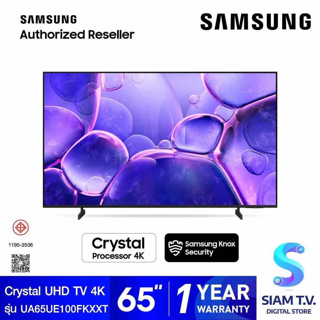 SAMSUNG LED TV Crystal Processor 4K รุ่น UA65UE100KXXT สมาร์ททีวีขนาด 65 นิ้ว โดย สยามทีวี by Siam T