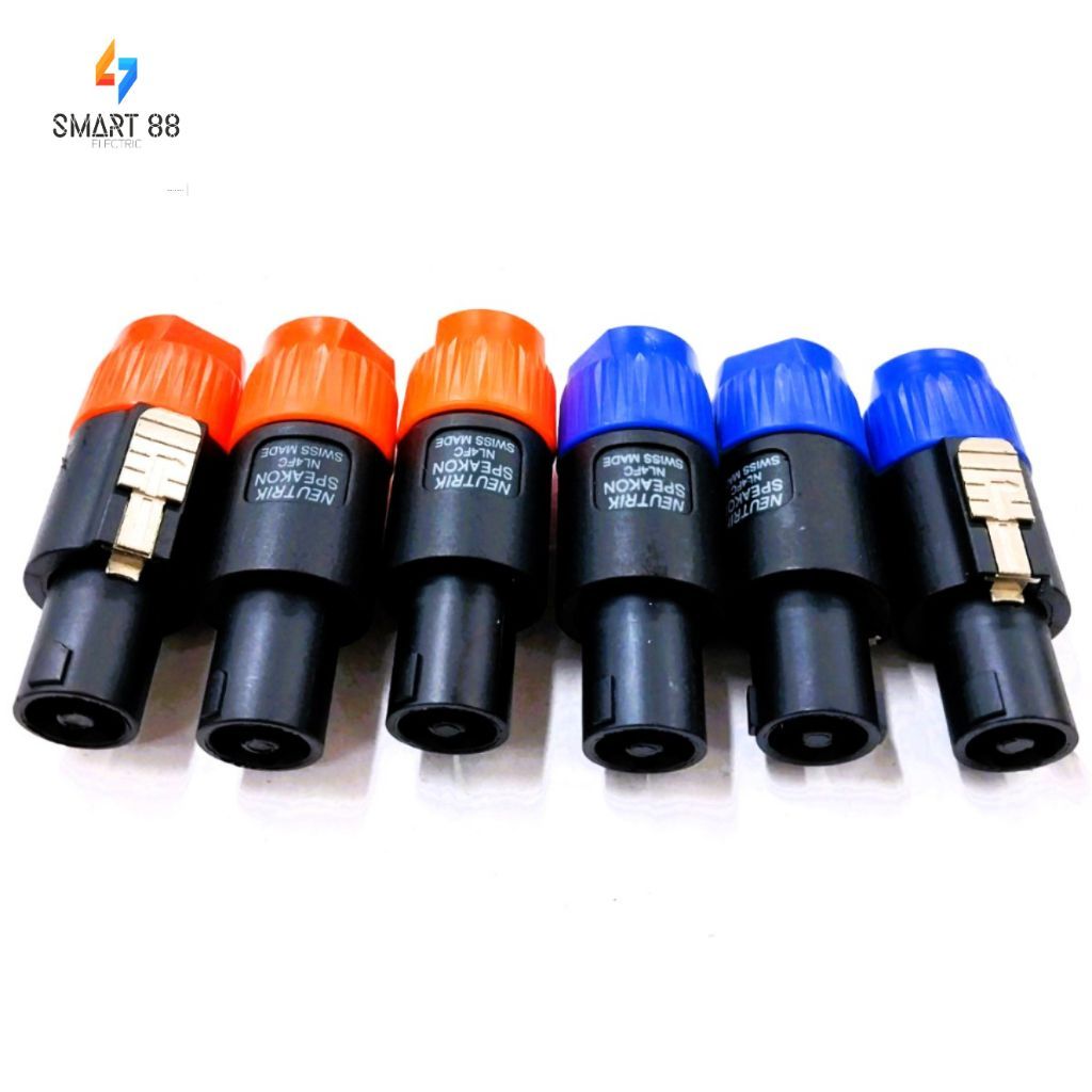SMART88- NEUTRIK (Coda) SPEAKON NL4FC แจ็คลําโพงสีน้ําเงินและสีส้ม