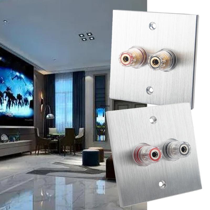 MG Surround Home Theater Speaker Wall Plate Banana Binding Post