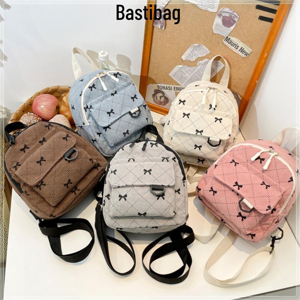 กระเป๋าเป้ BASTILIBAG พิมพ์ลาย Bowknot สไตล์เกาหลี สำหรับใส่เครื่องสำอางและของใช้ประจำตัว