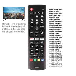 ของแท้ remote รีโมทสากล รีโมททีวี LG LCD Smart TV รีโมท NETFLIX amazon AKB75095315